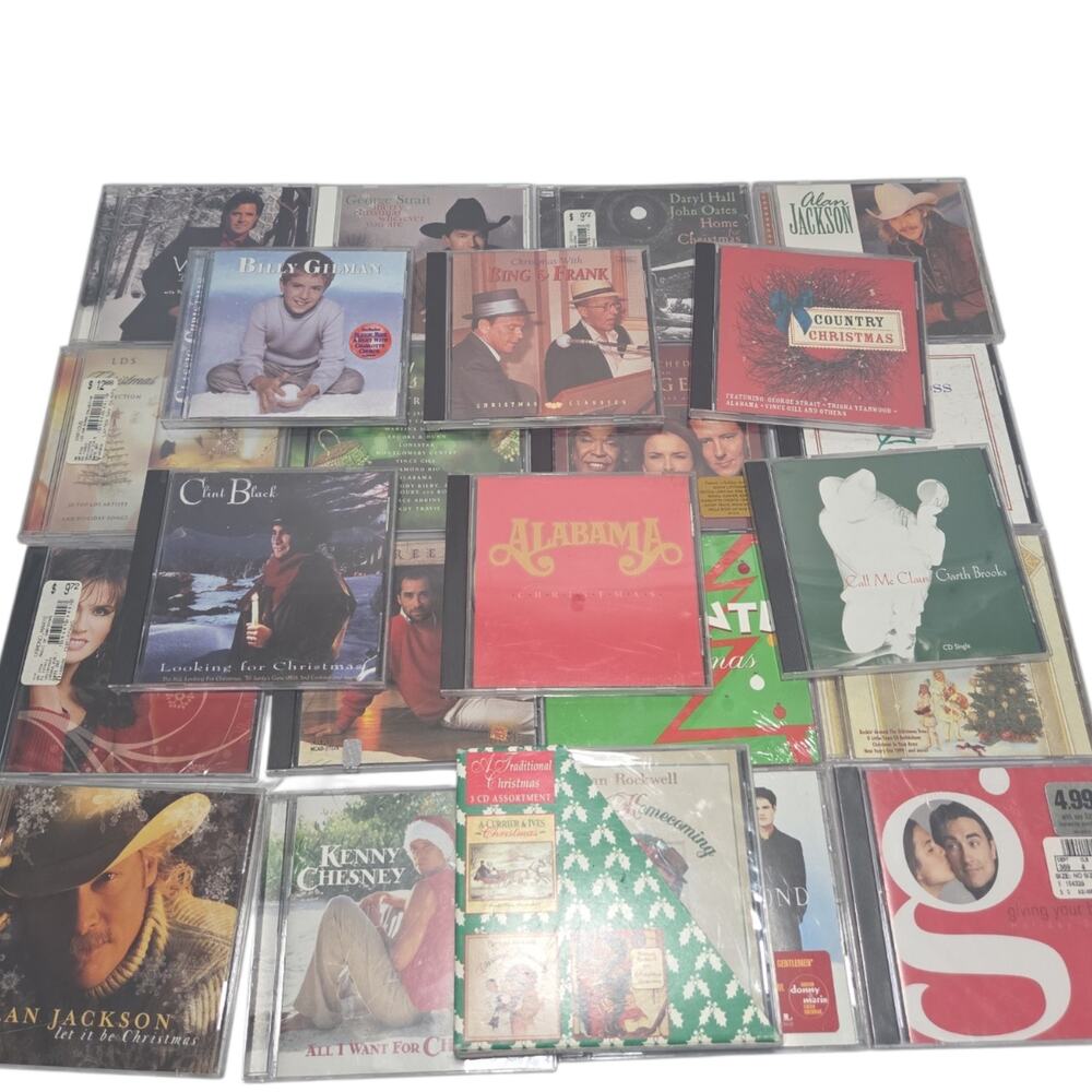 Christmas Holiday CD Lot Mixed Assorted Music Discs Bulk Bundle Used And New00